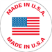 1" Circle - "Made in U.S.A." Labels 500/Rl - USA301