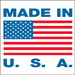 1" x 1" - "Made in U.S.A." Labels 500/Rl - USA302