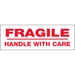 2 X 110 YDS. 2 Mil - Fragile Handle With Care Pre-Printed Carton Sealing Tape 36Rl/Cs - T902P02