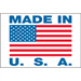 2" x 3" - "Made in U.S.A." Labels 500/Rl - USA305