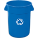 32 Gallon Brute Recycling Container - RUB141CBLU