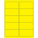 4 x 2" Fluorescent Yellow Removable Rectangle Laser Labels 10/Sht - LL410YE