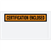 5 1/2 x 10" Orange "Certification Enclosed" Envelopes 1000/Case  - PL439