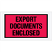 5 1/2 x 10" Red "Export Documents Enclosed" Envelopes 1000/Case  - PL440