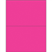 8 1/2 x 5 1/2" Fluorescent Pink Removable Rectangle Laser Labels 2/Sht - LL415PK