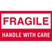 3 X 5 - Fragile - Handle With Care Labels 500/Roll - DL1070