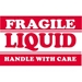 3 X 5 - Fragile - Liquid - Handle With Care Labels 500/Roll - DL1300