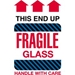 4 X 6 - Fragile Glass - This End Up Labels 500/Roll - DL1980