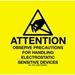 4 X 4 - Attention - Observe Precautions Labels 500/Roll - DL9083