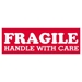 1-1/2 X 4 - Fragile - Handle With Care Labels 500/Roll - SCL203