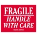 3 X 4 - Fragile - Handle With Care Labels 500/Roll - SCL502R