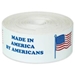 2 X 6 - Made In America By Americans Labels 500/Roll - USA501