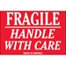 2 x 3 - Fragile - Handle With Care Labels 500/Roll - DL1052