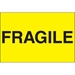 2 x 3 - Fragile (Fluorescent Yellow) Labels 500/Roll - DL1057