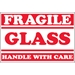 2 x 3 - Fragile - Glass - Handle With Care Labels 500/Roll - DL1058