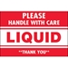 2 x 3 - Please Handle With Care - Liquid - Thank You Labels 500/Roll - DL1059