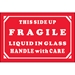 2 x 3 - Fragile - Liquid In Glass - Handle With Care Labels 500/Roll - DL1068
