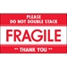 3 x 5 - Fragile - Do Not Double Stack Labels 500/Roll - DL2159