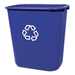 Medium Deskside Recycling Container Rectangular Plastic 28 1/8 Qrt Blue 1/Ea - RC-2956-73
