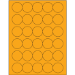 1 1/2" Fluorescent Orange Circle Laser Labels 30/Sht - LL192OR
