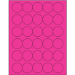 1 1/2" Fluorescent Pink Circle Laser Labels 30/Sht - LL192PK