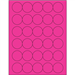 1 1/2" Fluorescent Pink Circle Laser Labels 30/Sht - LL192PK