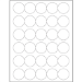 1 1/2" White Circle Laser Labels 30/Sht - LL143
