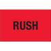 1 1/4" x 2" - "Rush" (Fluorescent Red) Labels 500/Rl - DL1367