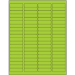 1 15/16 x 1/2" Fluorescent Green Rectangle Laser Labels 30/Sht - LL171GN