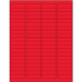 1 15/16 x 1/2" Fluorescent Red Rectangle Laser Labels 30/Sht - LL171RD