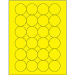 1 2/3" Fluorescent Yellow Circle Laser Labels 24/Sht - LL196YE