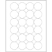 1 2/3" White Circle Laser Labels 24/Sht - LL149