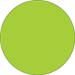 1" Circle - Fluorescent Green Removable Labels 500/Rl - DL1389FG