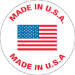 1" Circle - "Made in U.S.A." Labels 500/Rl - USA301