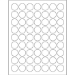 1" Glossy White Circle 6300/Cs - LL300