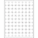 1 x 1" White Rectangle Security Slit Laser Labels 80/Sht - LL105