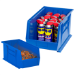 10 3/4 x 8 1/4 x 7 Blue  Plastic Stack &amp; Hang Bin Boxes 6 Bins/Cs - BINP1087B
