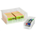 10 3/4 x 8 1/4 x 7 Clear  Plastic Stack &amp; Hang Bin Boxes 6 Bins/Cs - BINP1087CL