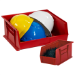 10 3/4 x 8 1/4 x 7 Red  Plastic Stack &amp; Hang Bin Boxes 6 Bins/Cs - BINP1087R