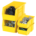 10 3/4 x 8 1/4 x 7 Yellow  Plastic Stack &amp; Hang Bin Boxes 6 Bins/Cs - BINP1087Y