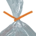 10 x 5/32 Orange  Paper Twist Ties 2000/Case - PBT10O
