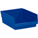11 5/8 x 11 1/8 x 4 Blue  Plastic Shelf Bin Boxes 8 Bins/Cs - BINPS105B