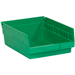 11 5/8 x 11 1/8 x 4 Green  Plastic Shelf Bin Boxes 8 Bins/Cs - BINPS105G