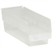11 5/8 x 4 1/8 x 4 Clear  Plastic Shelf Bin Boxes 36 Bins/Cs - BINPS101CL