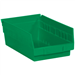 11 5/8 x 6 5/8 x 4 Green  Plastic Shelf Bin Boxes 30 Bins/Cs - BINPS103G