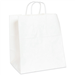 14 x 10 x 15 1/2 White Paper Shopping Bags 200/Cs - BGS107W