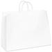 16 x 6 x 12 White Paper Shopping Bags 250/Cs - BGS108W