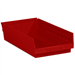 17 7/8 x 11 1/8 x 4 Red  Plastic Shelf Bin Boxes 8 Bins/Cs - BINPS114R