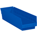 17 7/8 x 4 1/8 x 4 Blue  Plastic Shelf Bin Boxes 20 Bins/Cs - BINPS111B