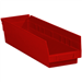 17 7/8 x 4 1/8 x 4 Red  Plastic Shelf Bin Boxes 20 Bins/Cs - BINPS111R